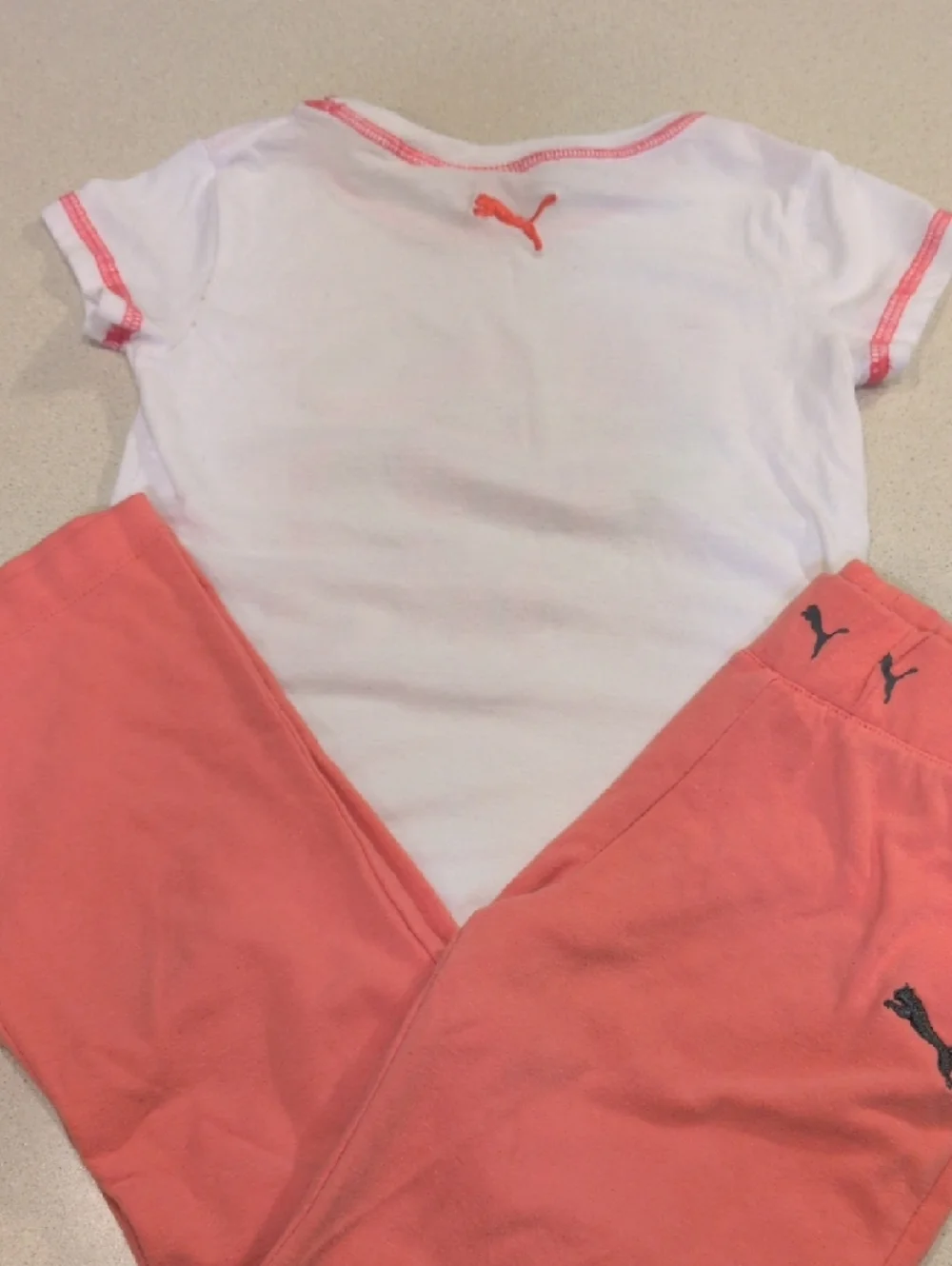 Puma White Tee with Coral Joggers - Picture 10 of 10